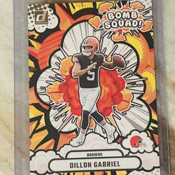 NFL Panini Cleveland Browns Dillon Gabriel Bomb Squad Insert (RC) Rookie Card
