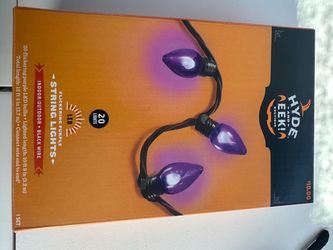 Hyde & EEK! Purple Flickering LED String Lights