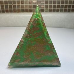 Green And Copper Colored Pyramid 