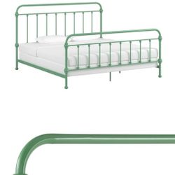 Metal Open Frame Bed - Like New - Meadow Green