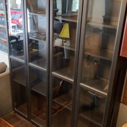 IKEA Billy Bookcases with Glass Doors (2)