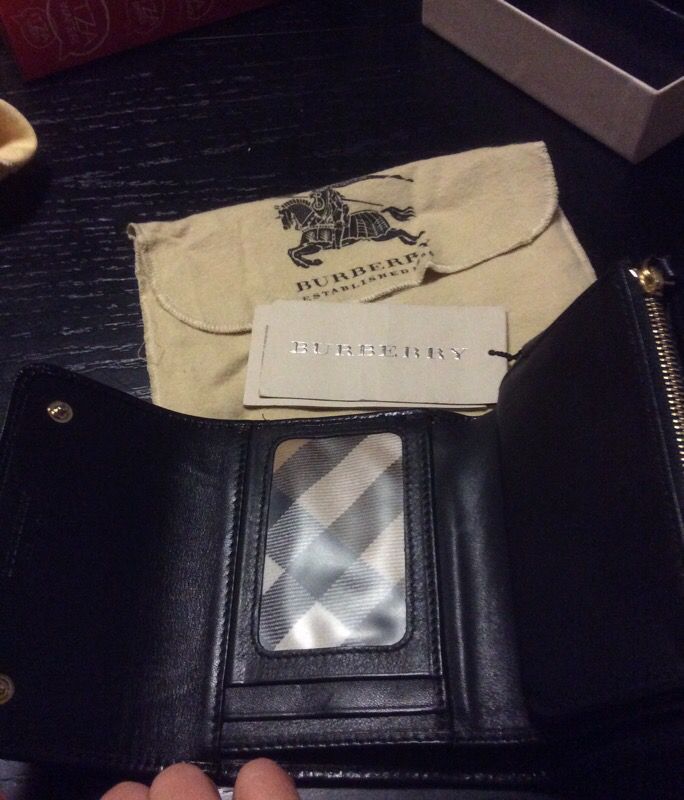 Authentic Burberry leather wallet