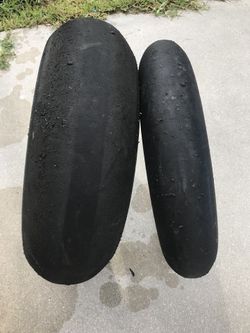 Front and rear drag/slick tire