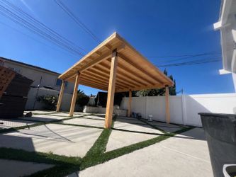 Wood carport