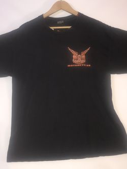 BIG JOHNSON MOTORCYCLES/BIKER T-shirt 2004,Black Hop On Grab Hold And Shut Up On Back Size XL