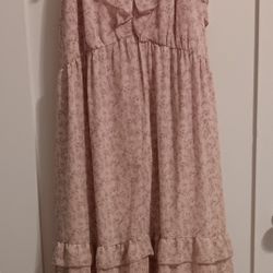 MIDI PINK FLORAL DRESS SIZE M