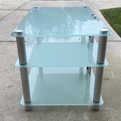 Maxim Magazine Tempered Glass Entertainment Stand