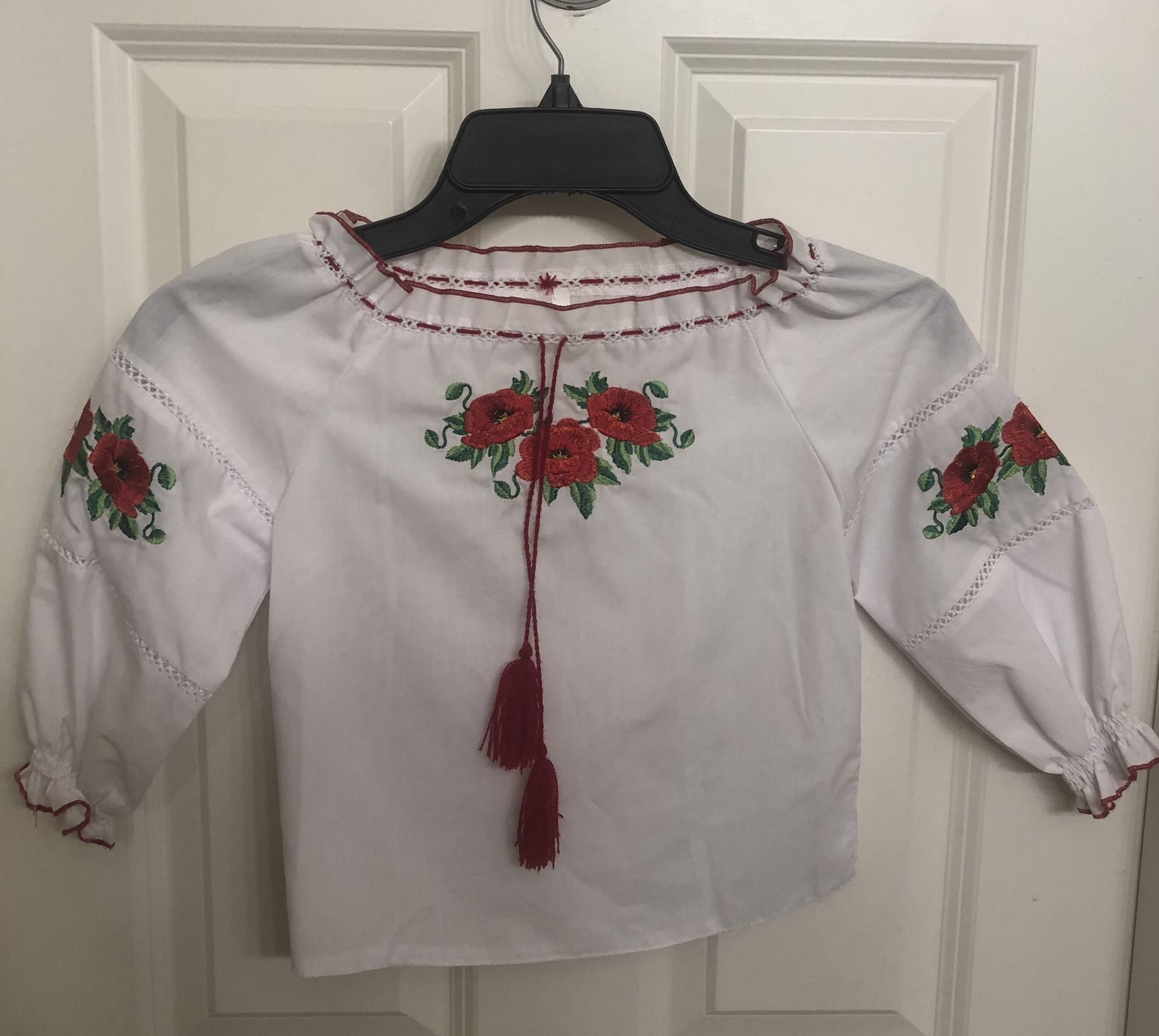 Ukrainian Embroidered Girls Shirt