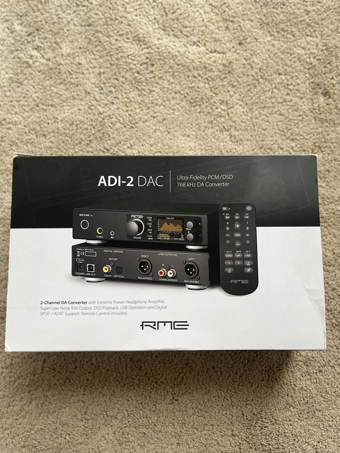RME ADI-2 DAC Ultra-fidelity 2 Channel DA Converter and Amplifier