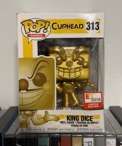 Funko Pop! Vinyl: Cuphead - King Dice (Golden) - Gamestop Exclusive Figure!