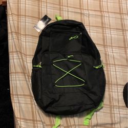 Green and Black Backpack 