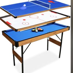 Billiards Table Ping Pong 🏓 And Hockey Multi Game Table 3-in-1 Brand New 