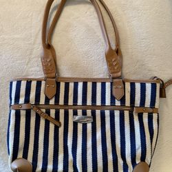 Rosetti Navy/White Twill Shoulder Bag