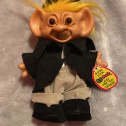 vintage uneeda wishnik troll doll brand new with tags