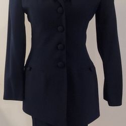 WOMAN'S 2~PIECE "NAVY BLUE" SKIRT SUIT ..... NEVER WORN  ..... $150.
