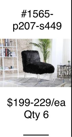 Accent Side Chair Sleek Stylish Faux Fur . NEW IN BOX. free delivery and assembly