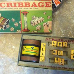Vintage Scribbage Board Game. 