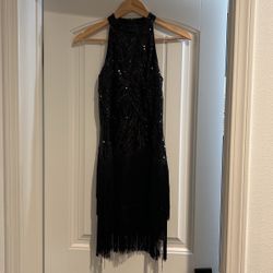 Black Fringe Dress