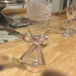 Champagne Flutes Quinceañera Or Wedding Pink Decoración Flute