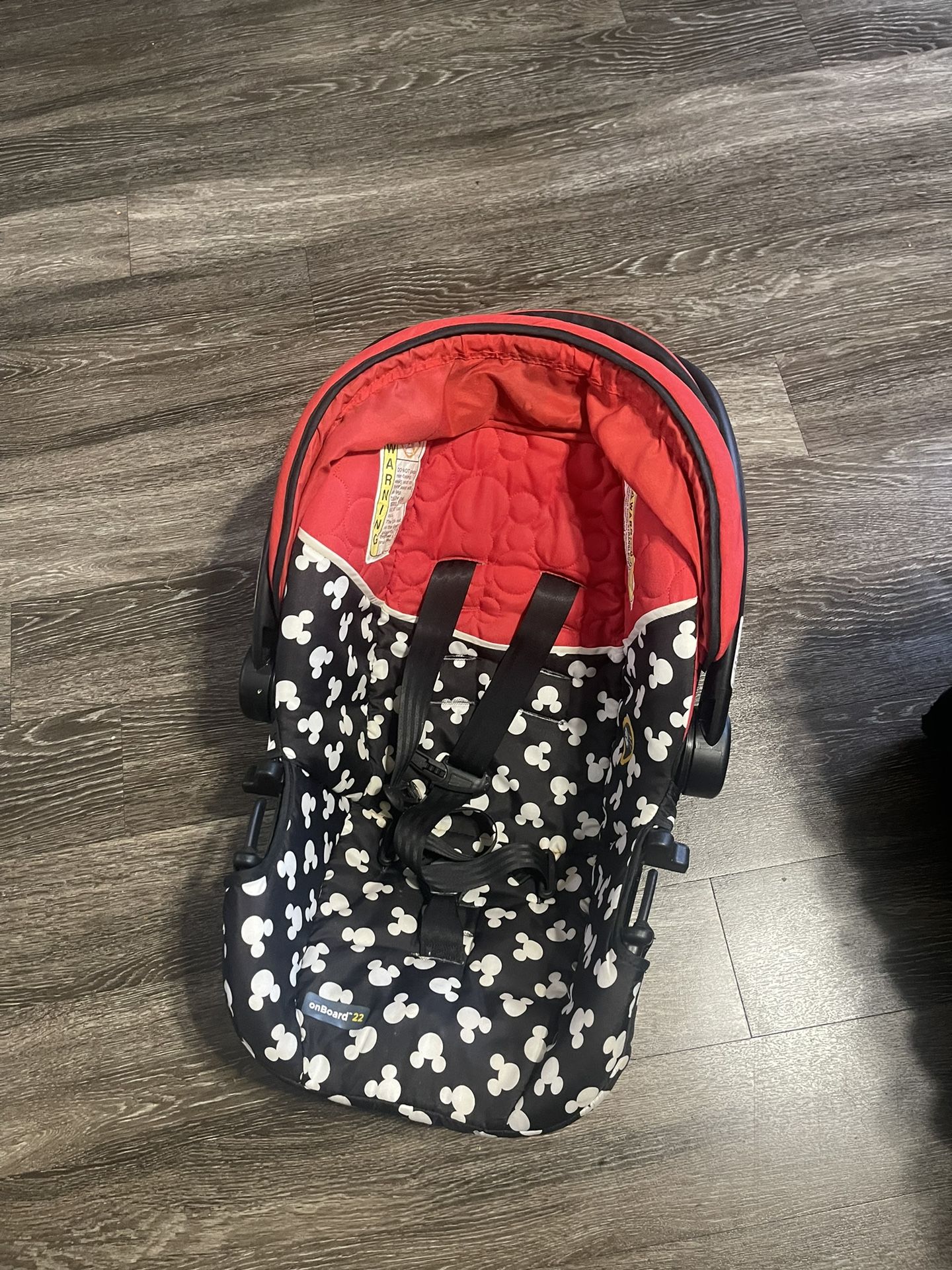 Mickey Mouse Car Seat With Matching Stroller Set