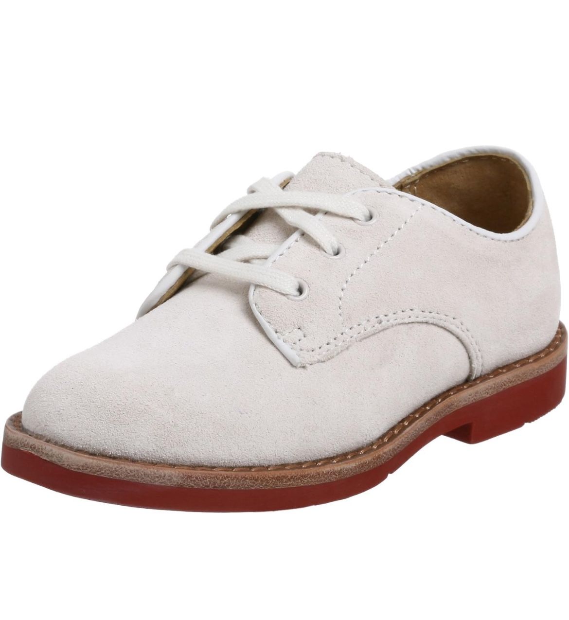 Polo Ralph Lauren Barton Boys Oxford White Suede Dress Shoes 8.5C