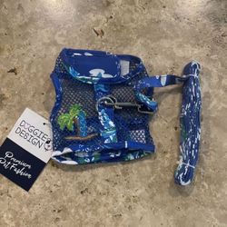 BNWT Small Beach Themed Dog Harness 