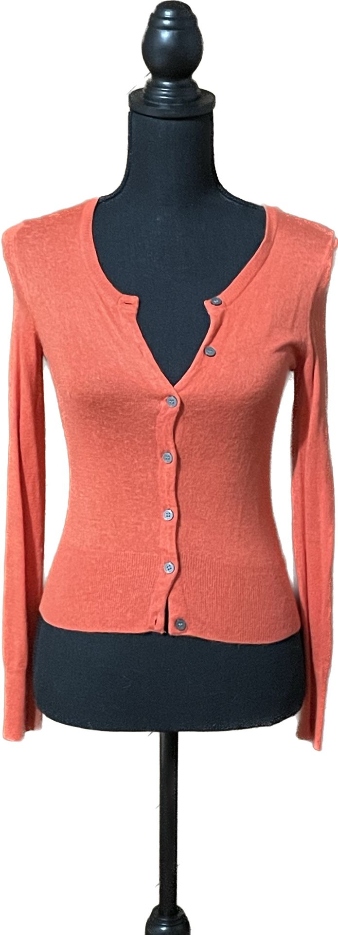 Orange H&M Cardigan Sweater, Size XS