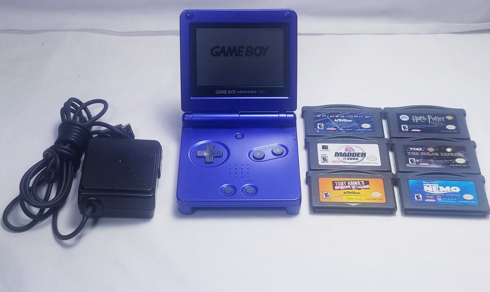 Nintendo Game-Day SP - Combat Blue -AGS-101 w Charger 6 Games