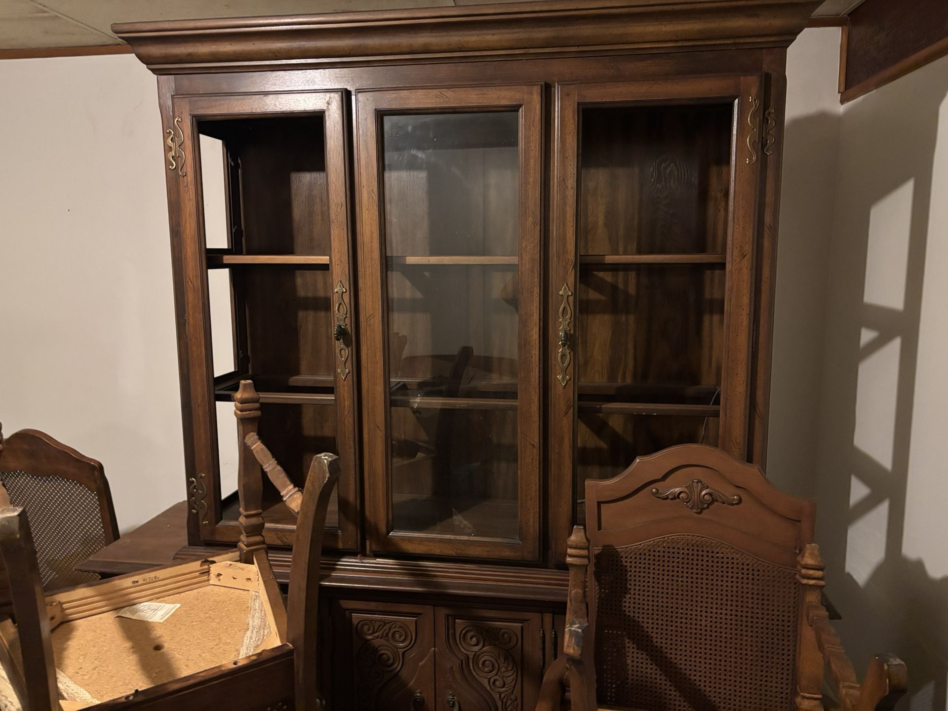 Vintage Wood Dinette Set With Tables And Chairs