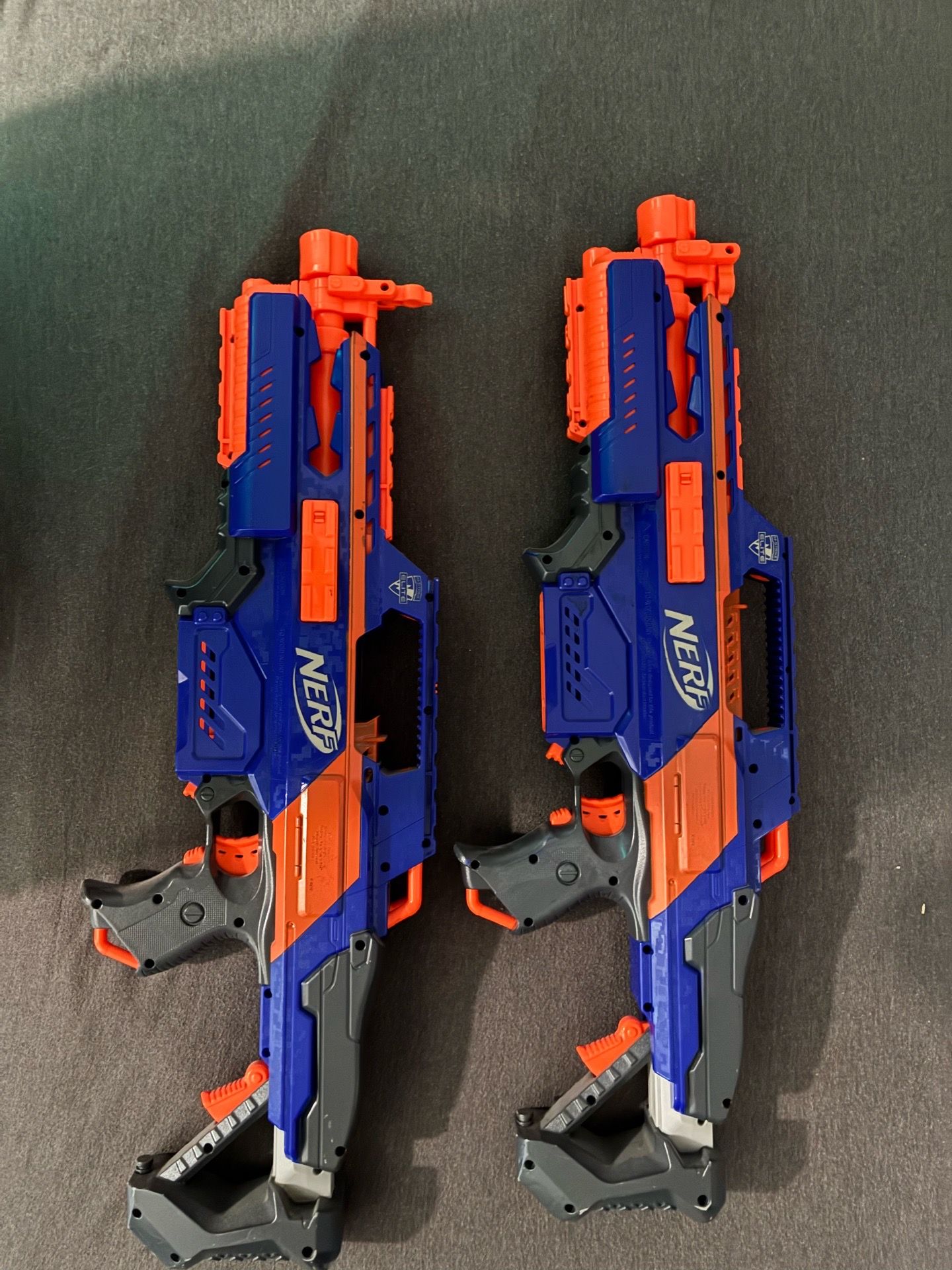 Two RapidStrike CS-18 Nerf guns