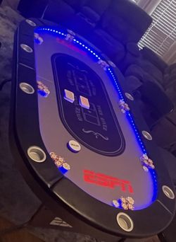 Led Poker table with 7 chairs