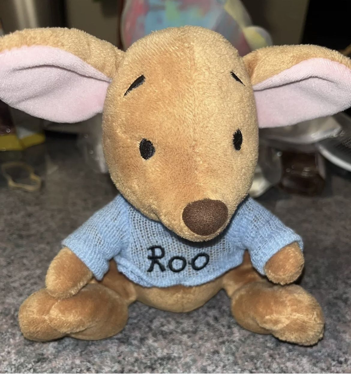 Disney 10" ROO In Blue Sweater Stuffed Animal Plush From Winnie The Pooh