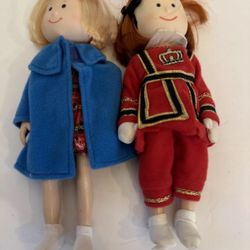 Two Vintage Eden Madeline & Friends Poseable Doll Dress
