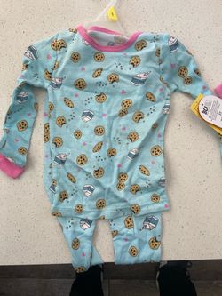 Toddler Pajama Set Size 3T Cookies & Milk