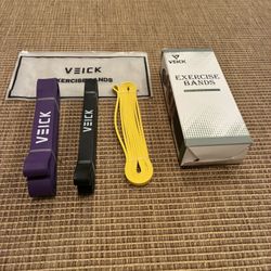 VEICK Resistance Bands 3 PACK Exercise Workout Pull Up – NEW