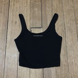 Black Cropped Tank Top