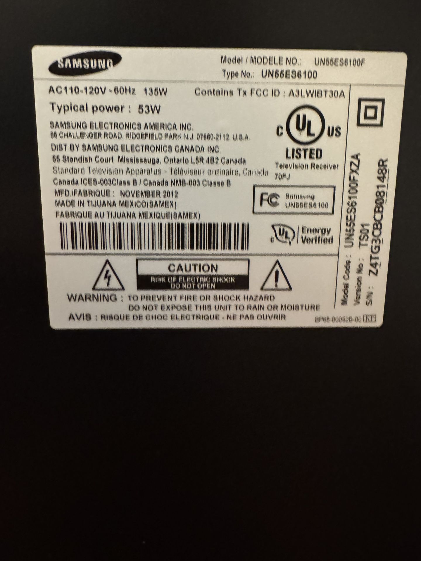 Samsung TV 55”