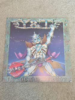 Y&T – In Rock We Trust Vinyl LP Promo Record Flat