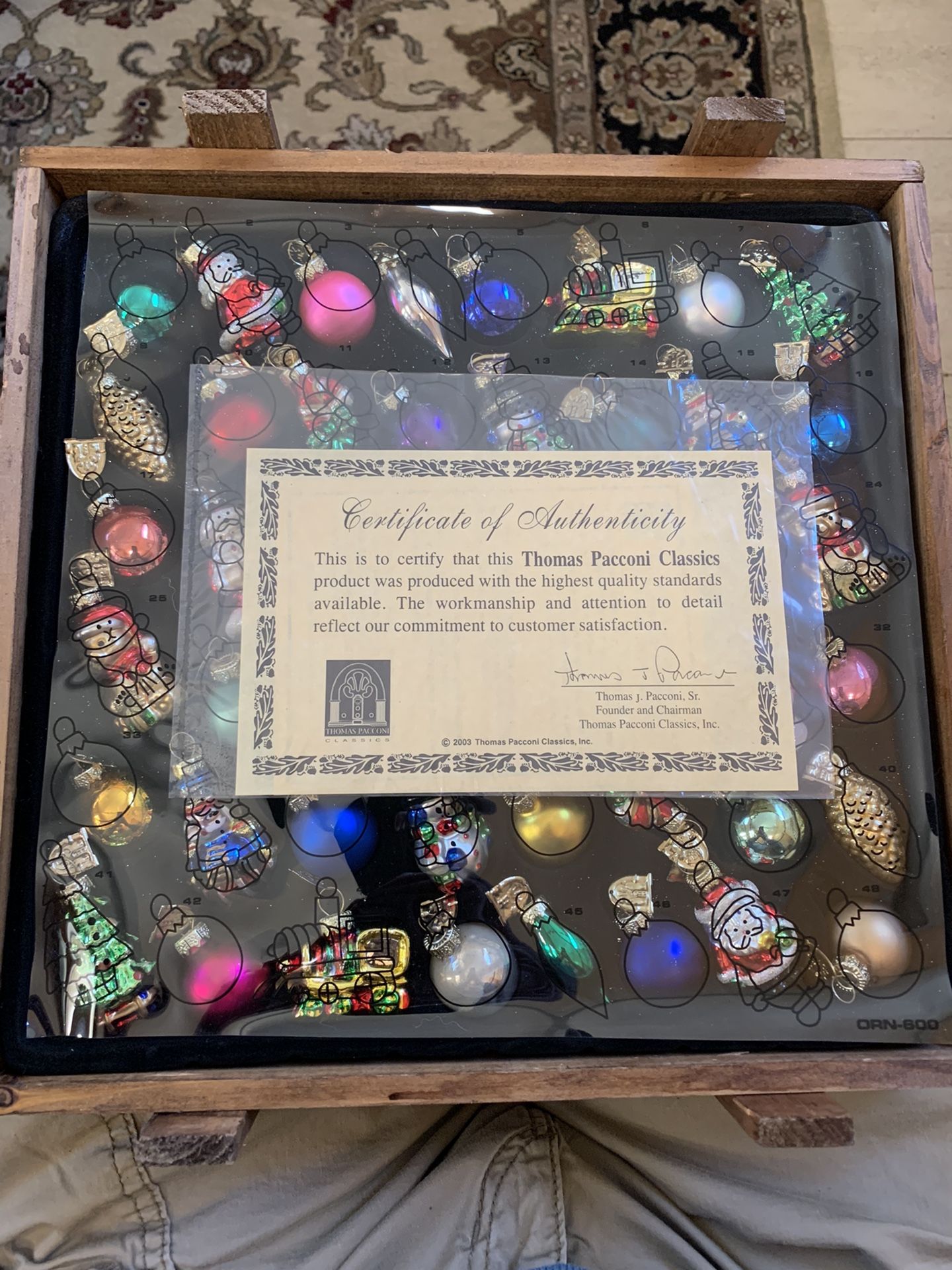 Thomas Pacconi christmas ornaments 2003
