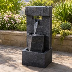 Outdoor Water Fountain with LED Light – $129.99
