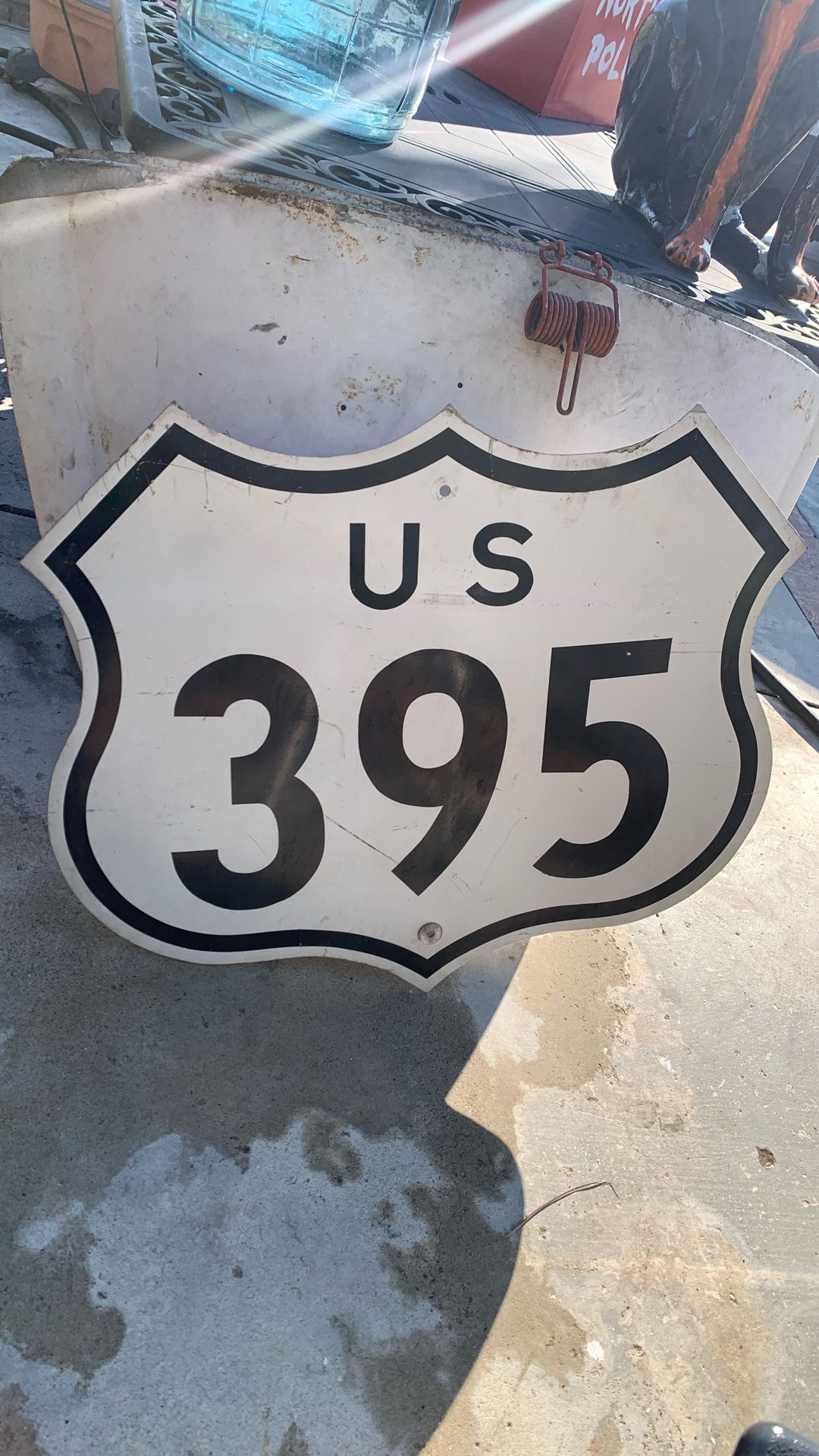 Large US 395 Metal Sign
