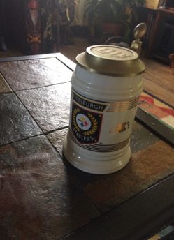 Pittsburgh Steelers NFL collectors Stein light beer