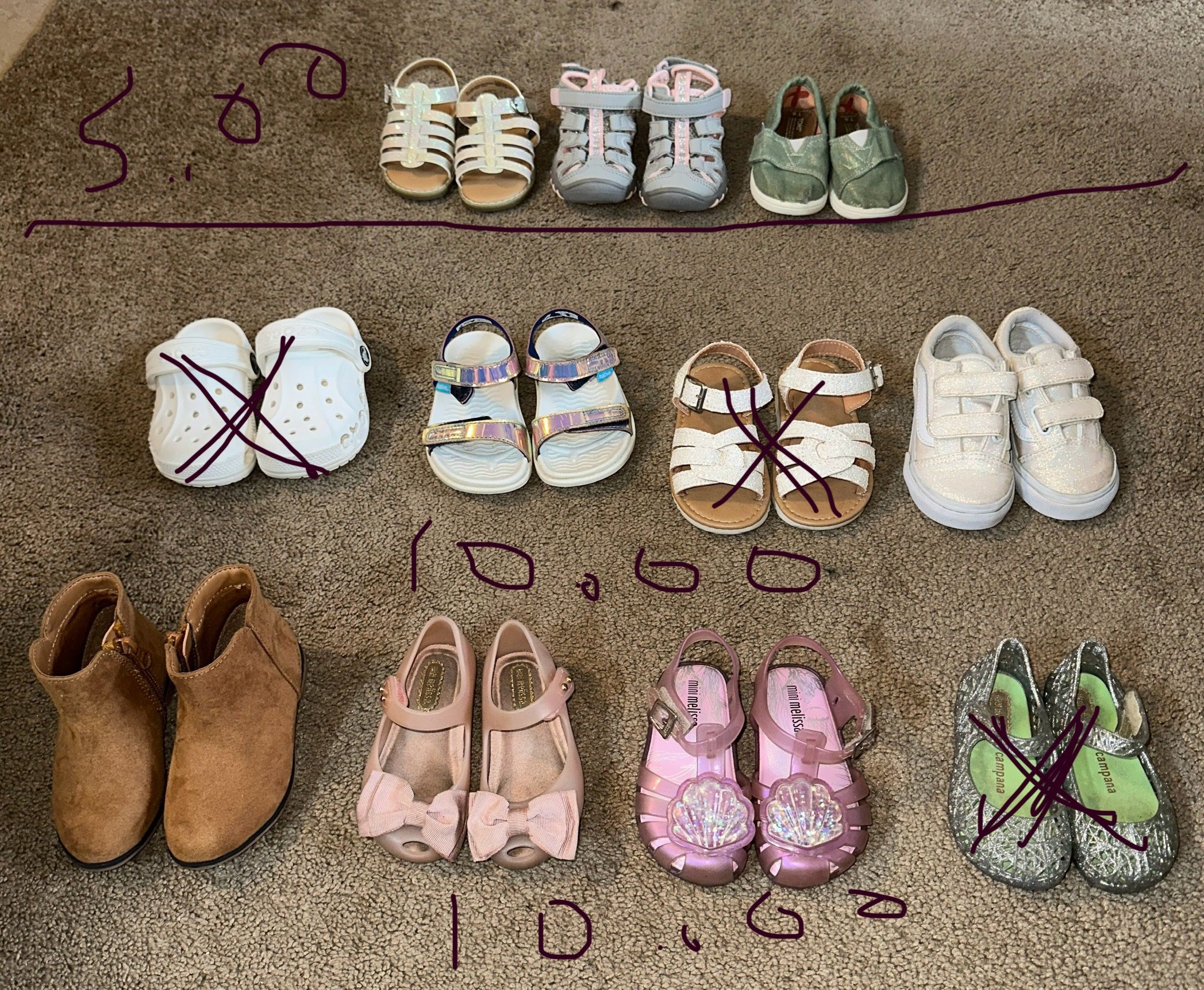 Toddler Girl Size 6 Top Row $5.00 Each Bottom 2 Rows $10.00 Each