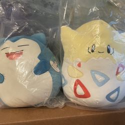Pokemon Center Exclusive Snorlax and Togepi 12” Squishmallows Set