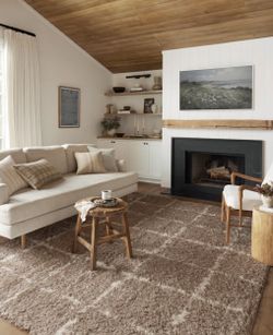 9 X 12 - Brown & White Rug (Loloi)