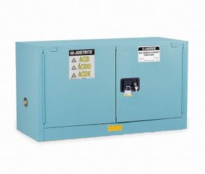 JUSTRITE Hazardous Material Storage Cabinet: Countertop Stackable, 17 gal, 43 in x 18 in x 24 in Item 102XK6 Mfr. Model 891722