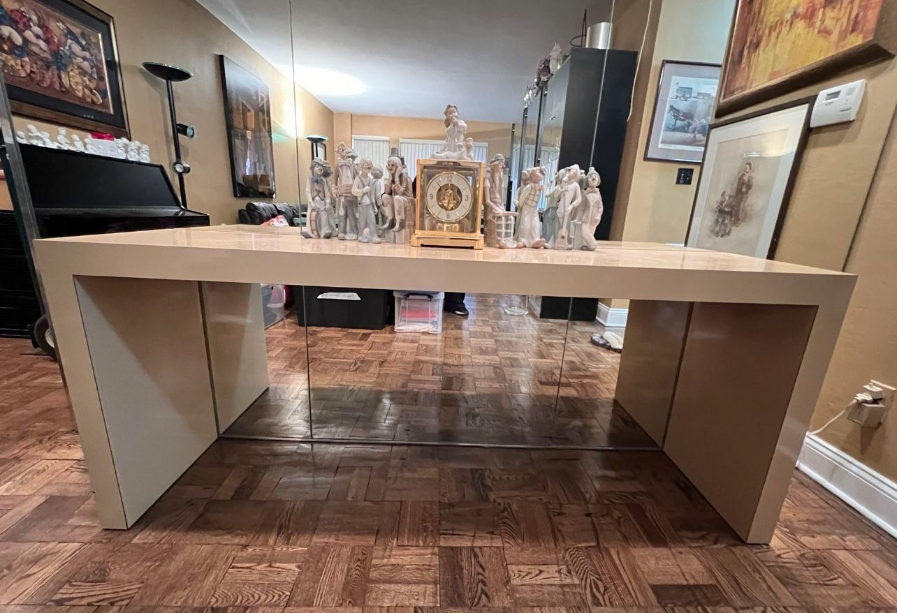 Beige Formica Entryway Table