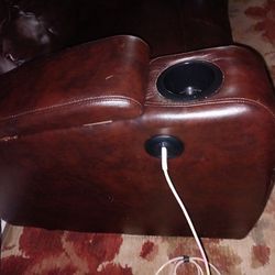 Recliner Loveseat Console With Storages,