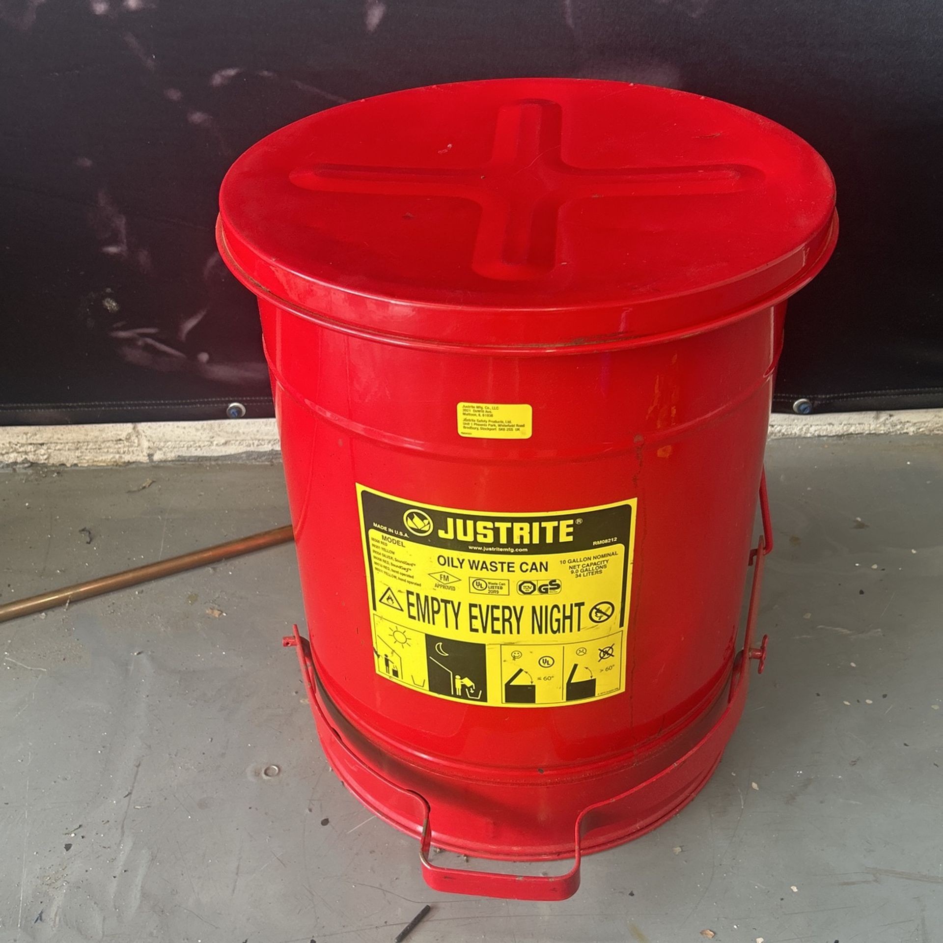 Justrite Oily Waste Can