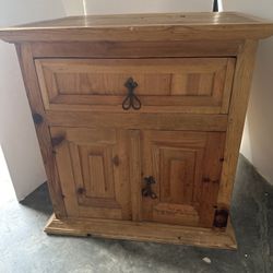 Solid Wood Cabinet / Storage Chest – Rustic Farmhouse Style